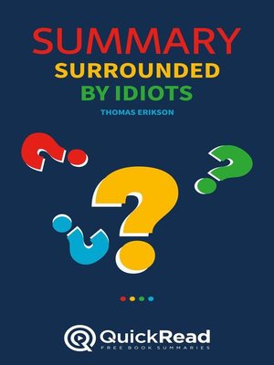 cover image of Summary of "Surrounded by Idiots" by Thomas Erikson